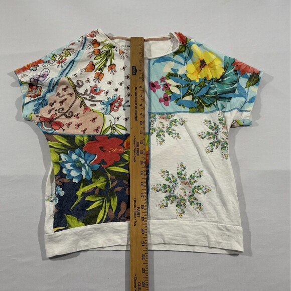 Desigual 'COPENHAGUE' Graphic Print Floral Cotton Tee T-shirt Girls Sz 13/14 - Picture 3 of 12